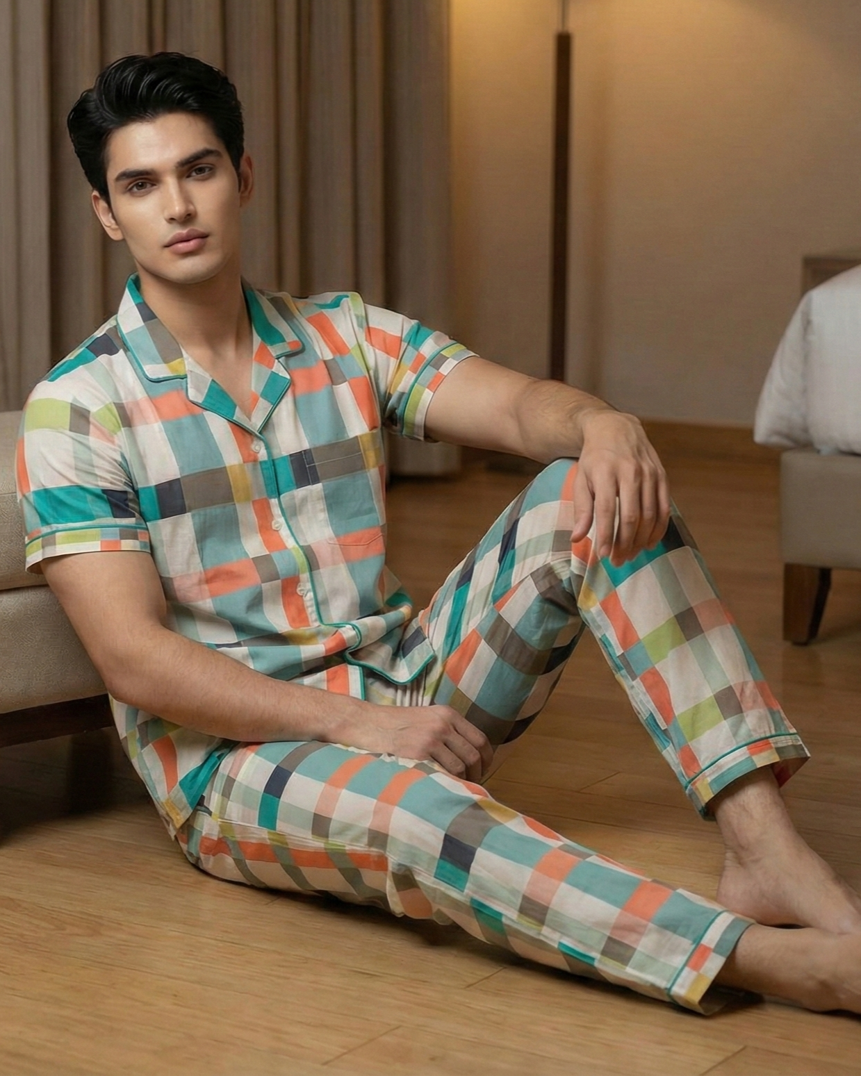 Checkered Nightwear Set