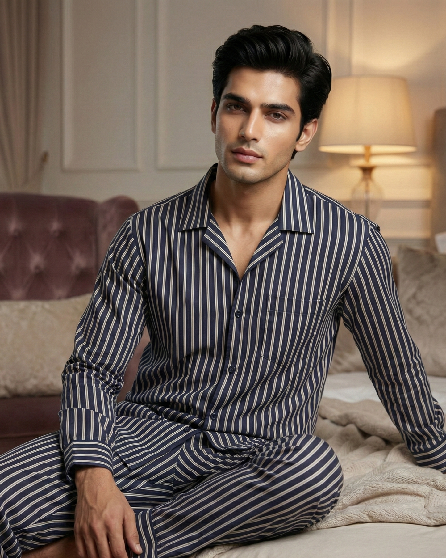 Oxford Stripe Nightwear Set