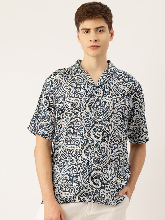 Indigo Paisley Summer Shirt