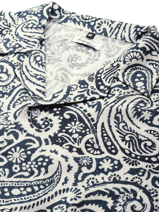 Indigo Paisley Summer Shirt