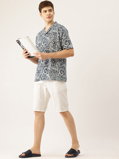 Indigo Paisley Summer Shirt