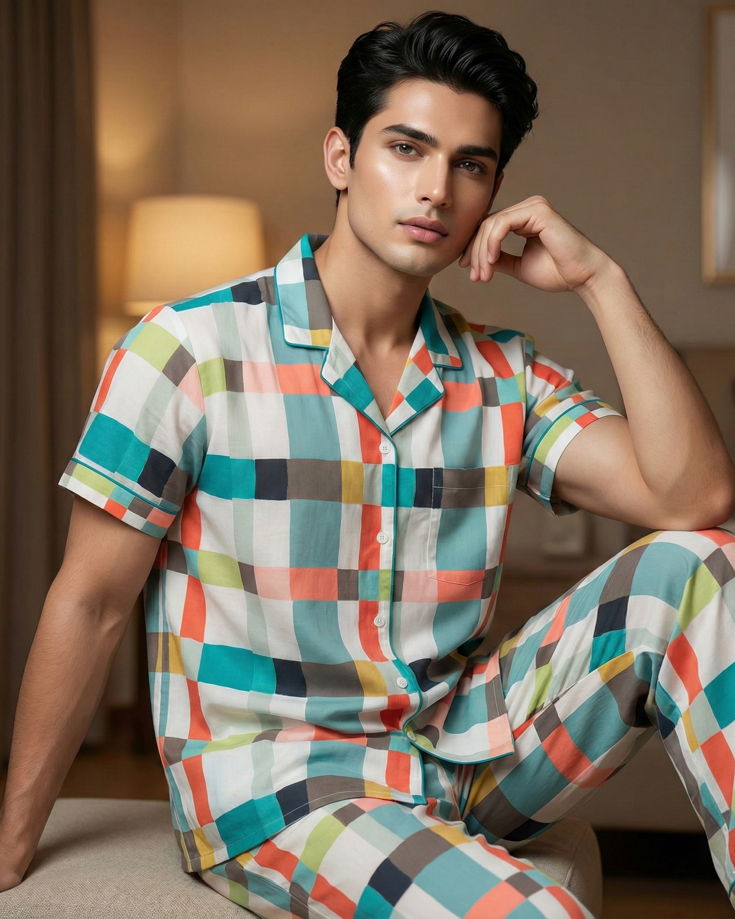 Checkered Nightwear Set