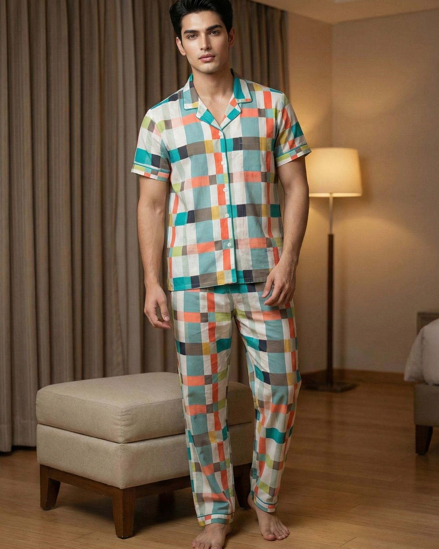 Checkered Nightwear Set
