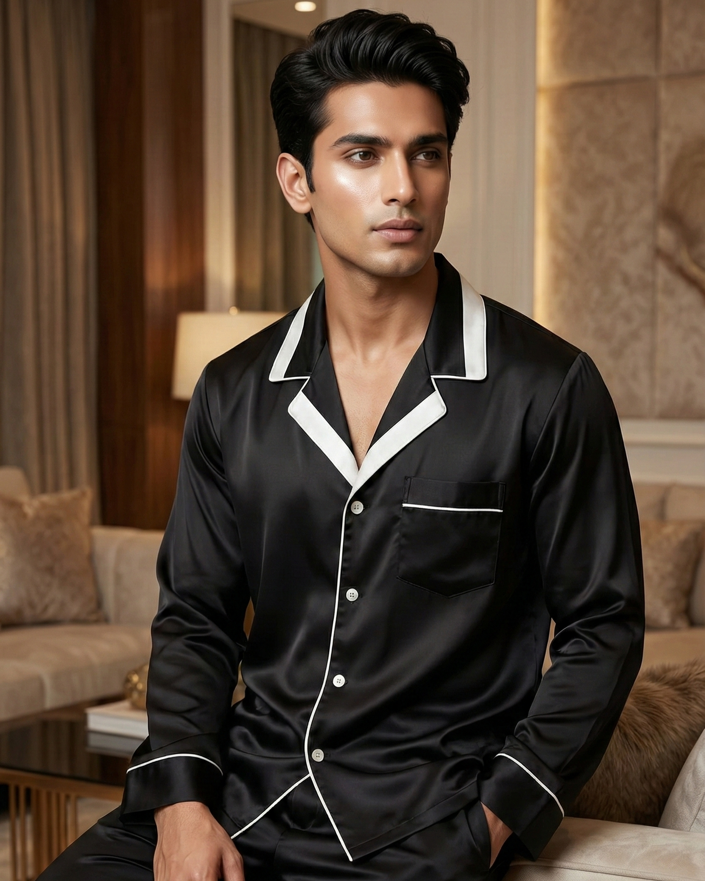 Monochrome Satin Set