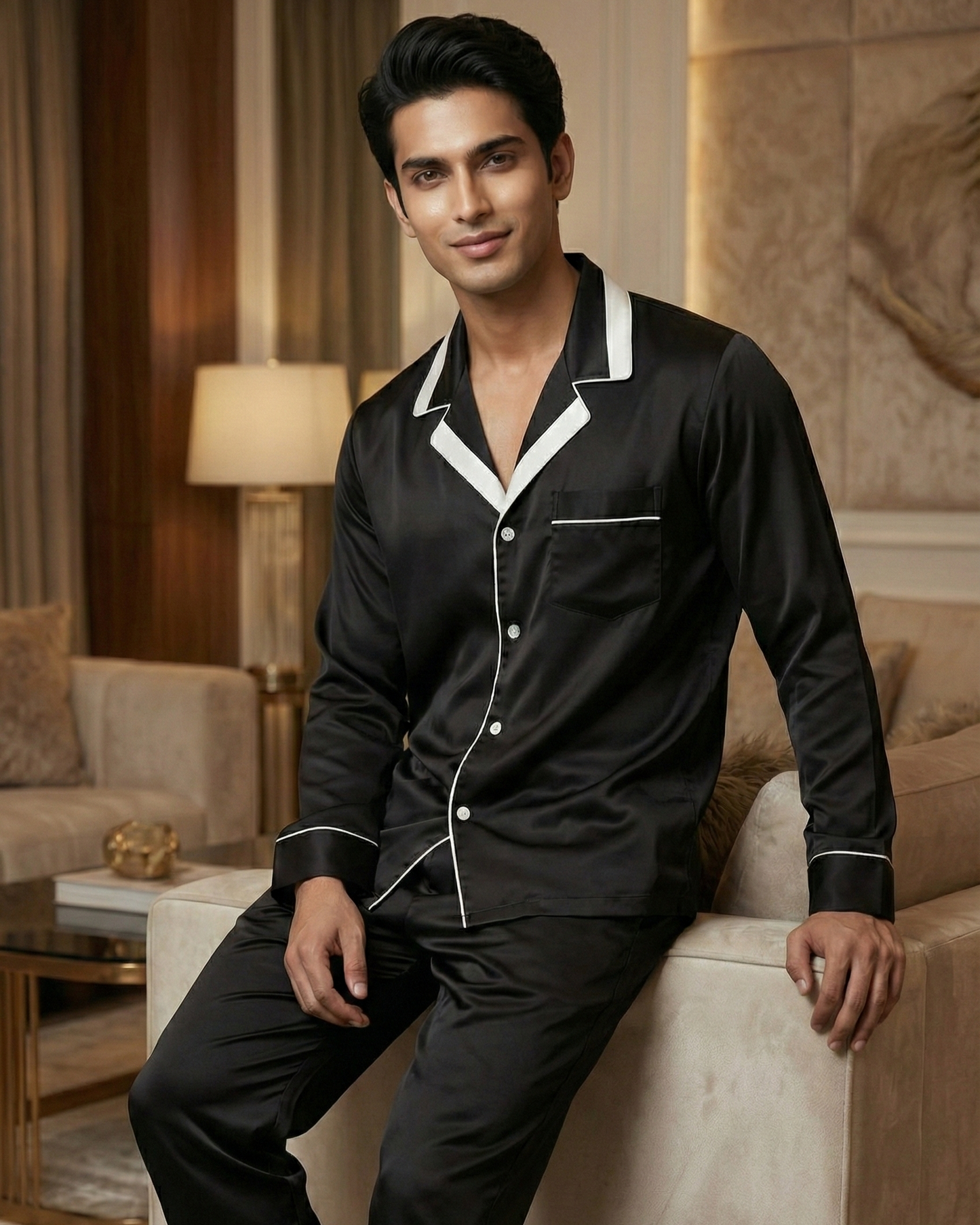 Monochrome Satin Set