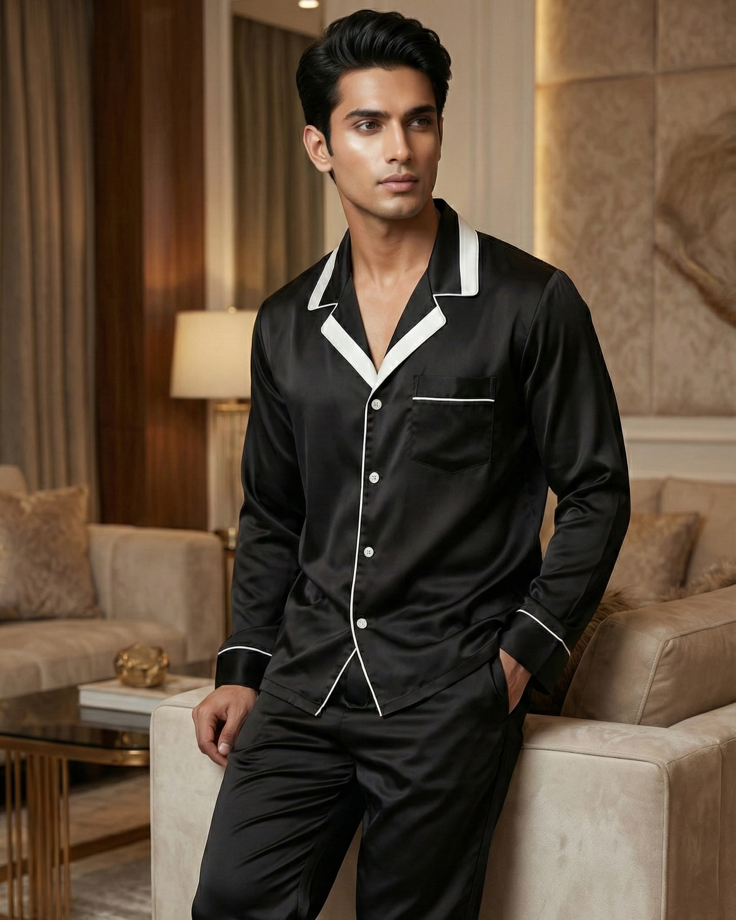 Monochrome Satin Set