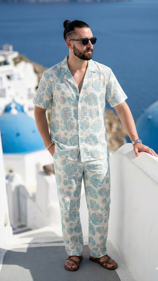 Muted Jungle Drip Lounge Set