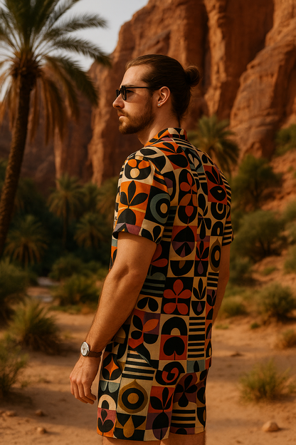 The Tiki Mosaic Shorts Set